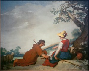 Pastorale scène door Abraham Bloemaert