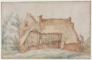 Boerenhuisje recto, ca. 1600