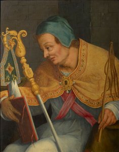 Sint Ambrosius, aartsbisschop van Milaan door Abraham Bloemaert
