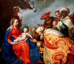 De Aanbidding der Wijzen, 1624 door Abraham Bloemaert