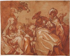 De aanbidding der wijzen, 1624 door Abraham Bloemaert