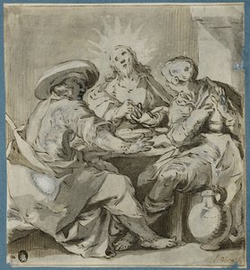 Het avondmaal te Emmaüs door Abraham Bloemaert
