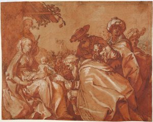 De Aanbidding der Wijzen door Abraham Bloemaert