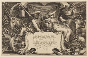 Titelpagina, "De Boerderij en Landschap Serie" door Abraham Bloemaert