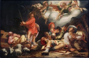 Aankondiging aan de herders door Abraham Bloemaert