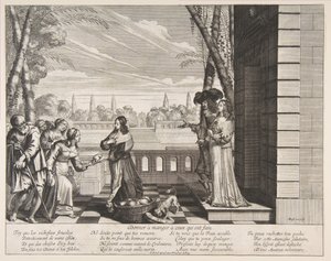 Het voeden van de hongerigen door Abraham Bosse