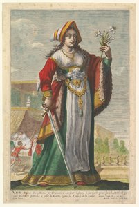 Franse Judith, een illustratie uit Pierre Le Moynes La Gallerie des femmes fortes, 1647