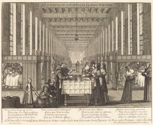 De Ziekenzaal van het Charité Ziekenhuis in Parijs door Abraham Bosse