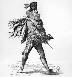 Portret van Silvio Fiorillo, Italiaanse Commedia dell