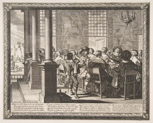 Het banket voor de terugkeer van de verloren zoon, ca. 1636 door Abraham Bosse