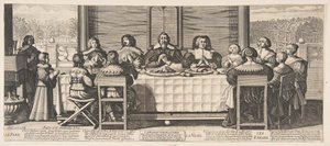 De zegening aan tafel, ca. 1635