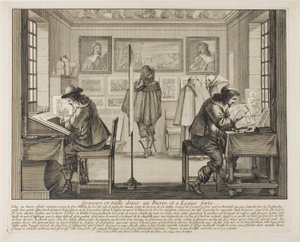 De graveur en de etser door Abraham Bosse