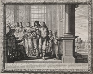 De Verloren Zoon: Kleden voor het feest door Abraham Bosse