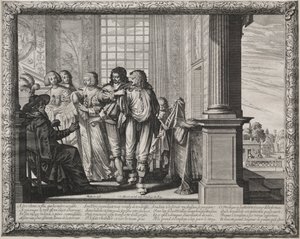 De verloren zoon: Kleden voor het feest door Abraham Bosse