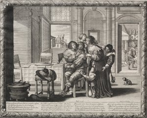 De Verloren Zoon: Losbandig Leven, 1635 door Abraham Bosse