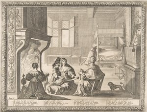 Bezoek van de Kinderjuffrouw door Abraham Bosse
