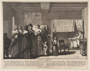 Ziekenbezoek door Abraham Bosse