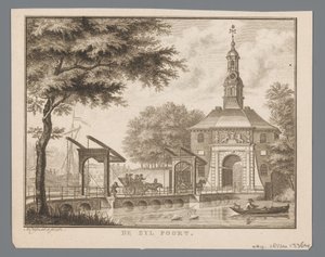 Gezicht op de Zijlpoort te Leiden