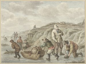 IJsvermaak door Abraham Delfos