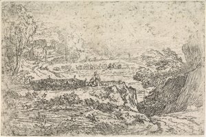 Landschap met schapen