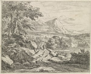 Weg langs de rotsen door Abraham Genoels