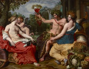 Ceres, Bacchus en Venus door Abraham Janssens