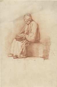 Zittende vrouw door Abraham Johannes Ruytenschildt