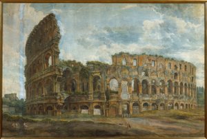 Buitenaanzicht van het Colosseum in Rome door Abraham Louis Rodolphe Ducros