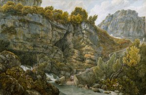 De bronnen van de Velino door Abraham Louis Rodolphe Ducros