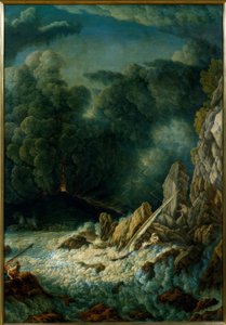 Vesuvius uitbarsting door Abraham Louis Rodolphe Ducros