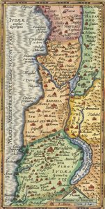 1624 detailkaart van het Heilige Land door Abraham Ortelius door Abraham Ortelius