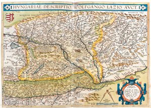 Oostenrijk, Slovenië, Bosnië en Herzegovina, Servië, Roemenië, Tsjechië, Slowakije, Hongarije, West-Oekraïne door Abraham Ortelius