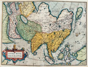 Beschrijving van het Aziatische continent, Geografische kaart uit 