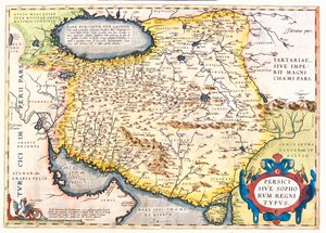Iran, Pakistan, Afghanistan, Oezbekistan, Turkmenistan door Abraham Ortelius