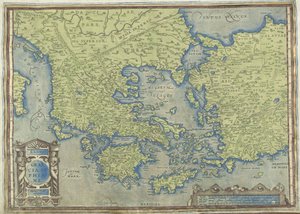 Kaart van Griekenland door Abraham Ortelius