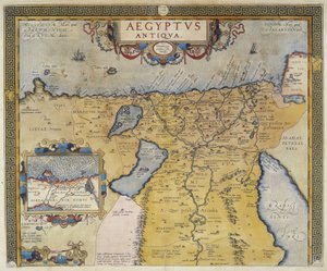 Kaart van het oude Egypte - door Abraham Ortelius, Antwerpen door Abraham Ortelius