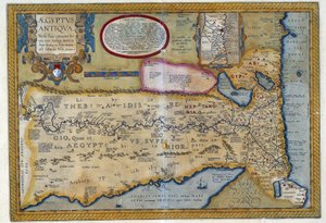 Kaart van het oude Egypte - door Abraham Ortelius, Antwerpen