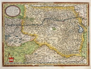 Kaart van Oostenrijk, uit Theatrum Orbis Terrarum door Abraham Ortelius door Abraham Ortelius