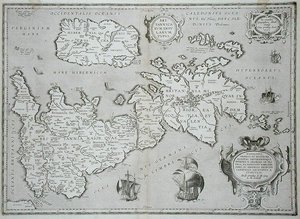 Kaart van Groot-Brittannië en Ierland