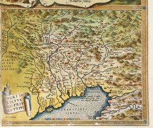 Kaart van Friuli Venezia Giulia, uit Theatrum Orbis Terrarum door Abraham Ortelius