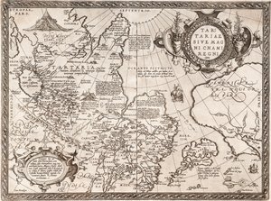 Kaart van Rusland Uit: Theatrum Orbis Terrarum door Abraham Ortelius