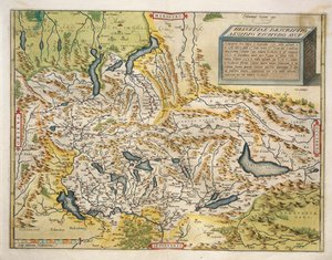 Kaart van Zwitserland, uit Theatrum Orbis Terrarum door Abraham Ortelius door Abraham Ortelius