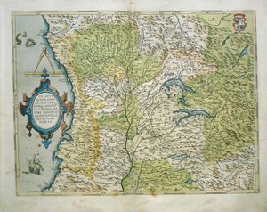 Kaart van het Hertogdom Milaan, Italië, uit Theatrum Orbis Terrarum door Abraham Ortelius door Abraham Ortelius