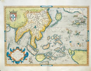 Kaart van de Indiën, uit Theatrum Orbis Terrarum door Abraham Ortelius door Abraham Ortelius