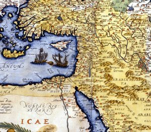 Palestina en Egypte na de Atlas van Abraham Ortelius, Amsterdam door Abraham Ortelius
