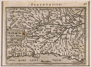 Piëmont en West-Ligurië, uit Theatrum Orbis Terrarum