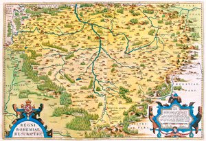 West-Tsjechië, Duitsland (deelstaten: Beieren, Saksen) door Abraham Ortelius