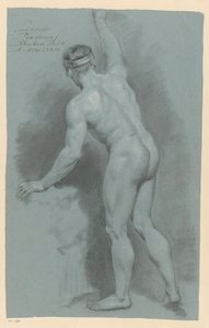 Staand mannelijk naakt, op de rug gezien (2e prijs 1774)