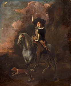 Ruiter op een Grijs Paard, ca. 1660 door Abraham Pietersz. van Kalraet