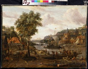 Zeilboten door Abraham Storck